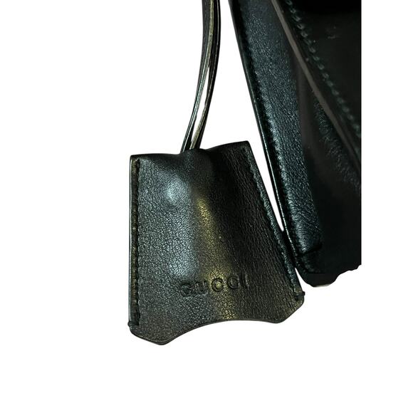 Gucci Black Leather Faux Pearl Padlock Shoulder Bag - Picture 10 of 16